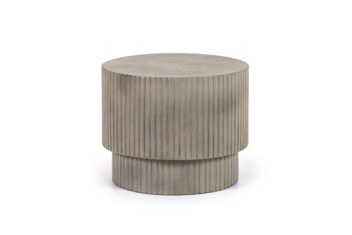 Gruver  Modern Grey Concrete End Table