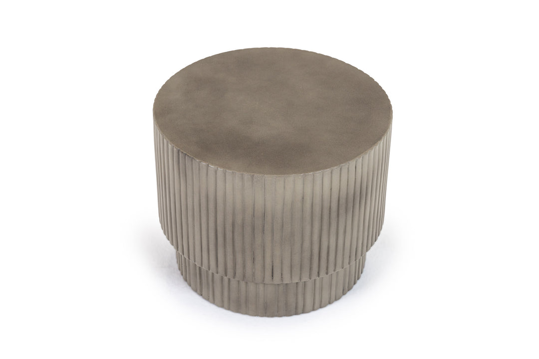 Gruver  Modern Grey Concrete End Table