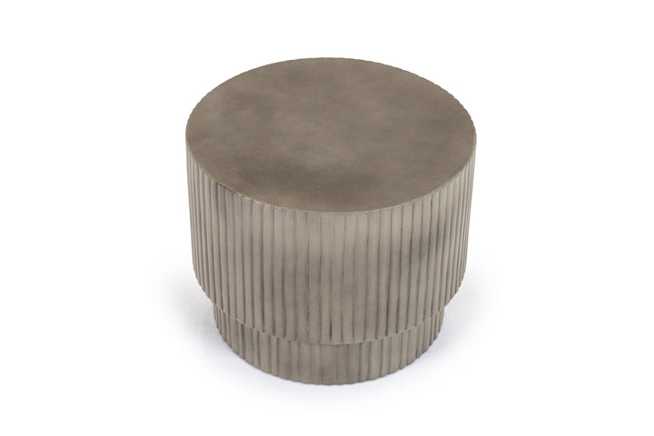Gruver  Modern Grey Concrete End Table