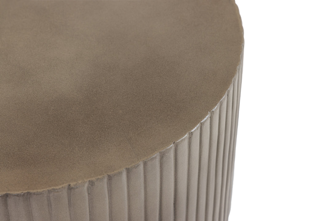 Gruver  Modern Grey Concrete End Table
