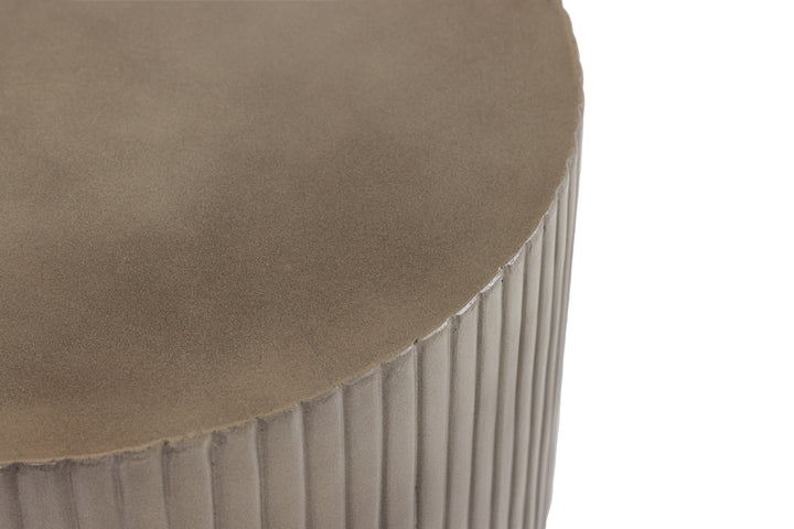 Gruver  Modern Grey Concrete End Table