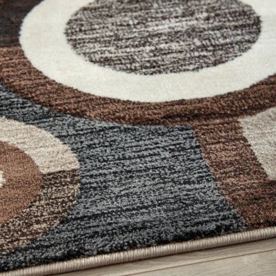 Guintte 5' x 6'7" Rug - Dark Brown Area Rug modern furniture Contempo Furniture