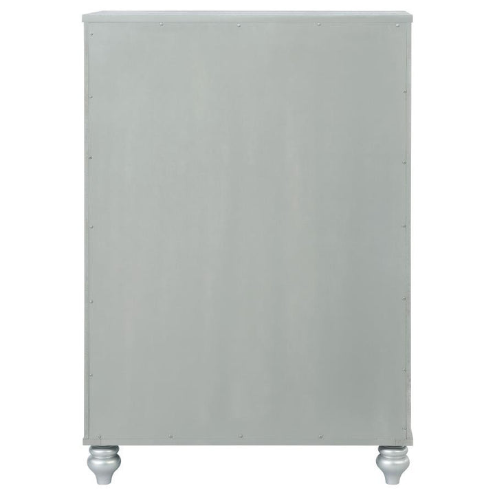 Gunnison - 5 - Drawer Bedroom Chest - Silver Metallic Accent Chest modern furniture Contempo Furniture