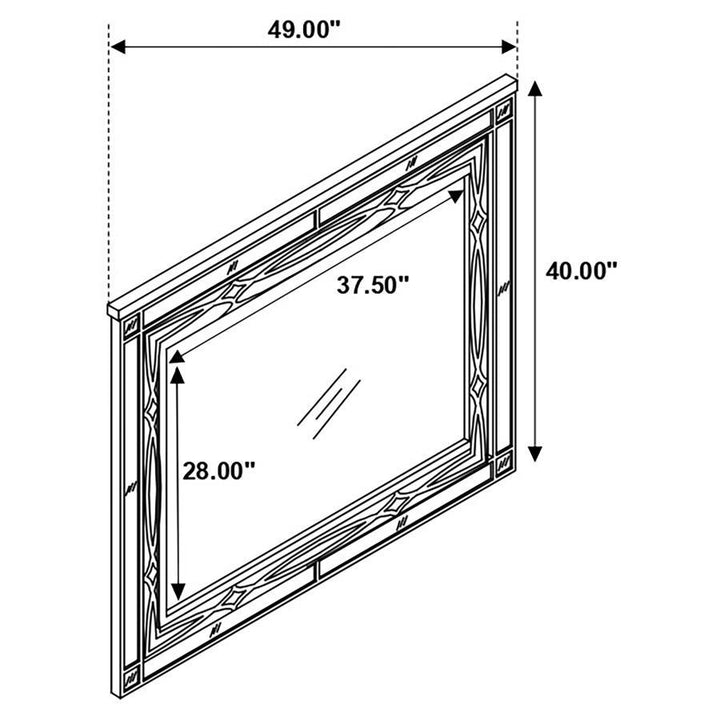 Gunnison - Dresser Mirror - Silver Metallic Mirror modern furniture Contempo Furniture
