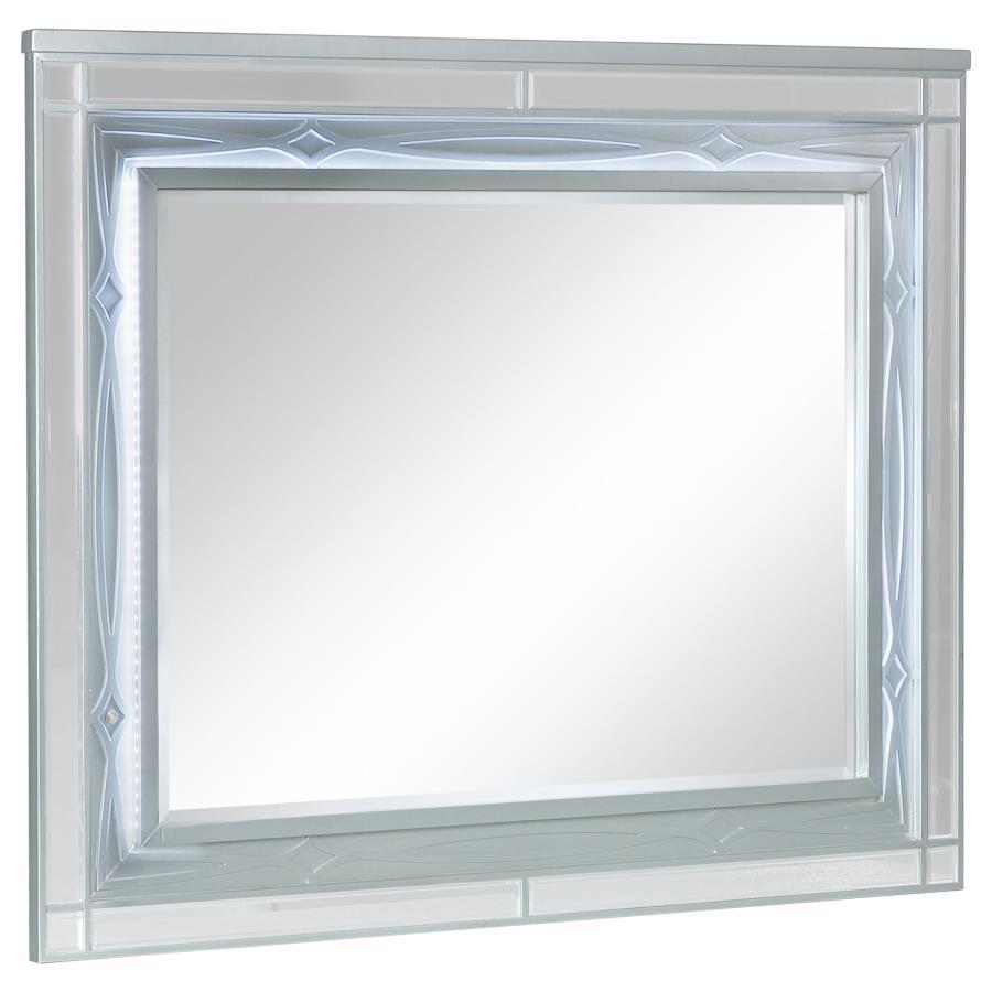 Gunnison - Dresser Mirror - Silver Metallic Mirror modern furniture Contempo Furniture