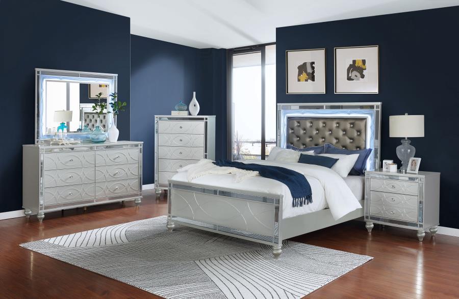 Gunnison - Dresser Mirror - Silver Metallic Mirror modern furniture Contempo Furniture