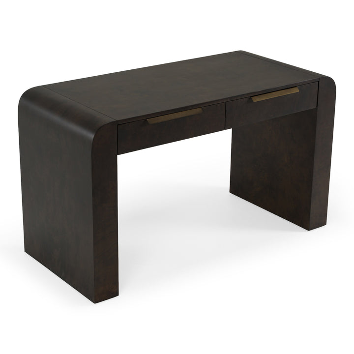 Guzman - Modern Dark Burl Writing Desk