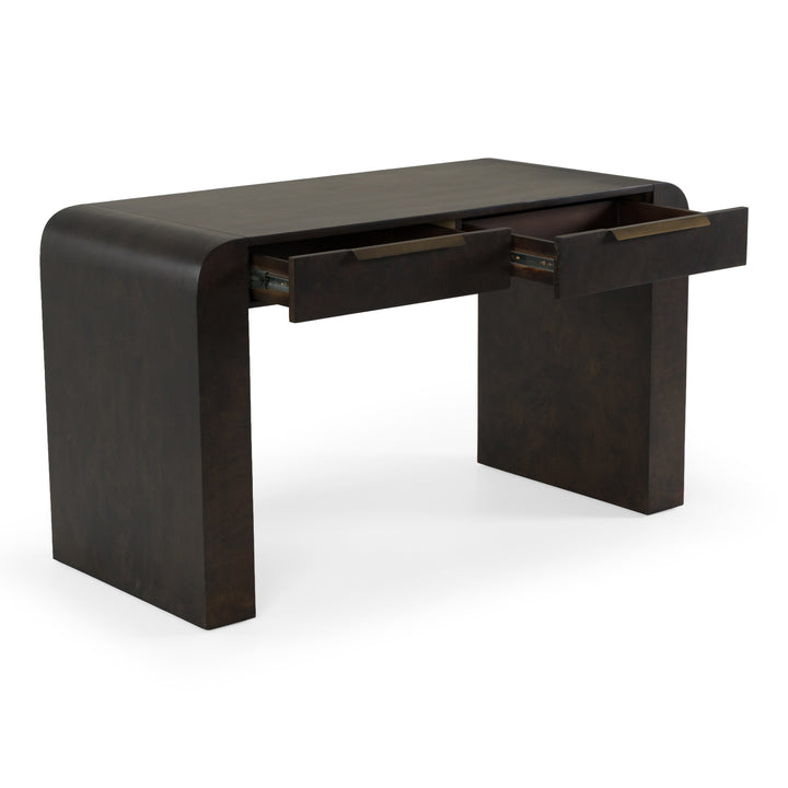 Guzman - Modern Dark Burl Writing Desk