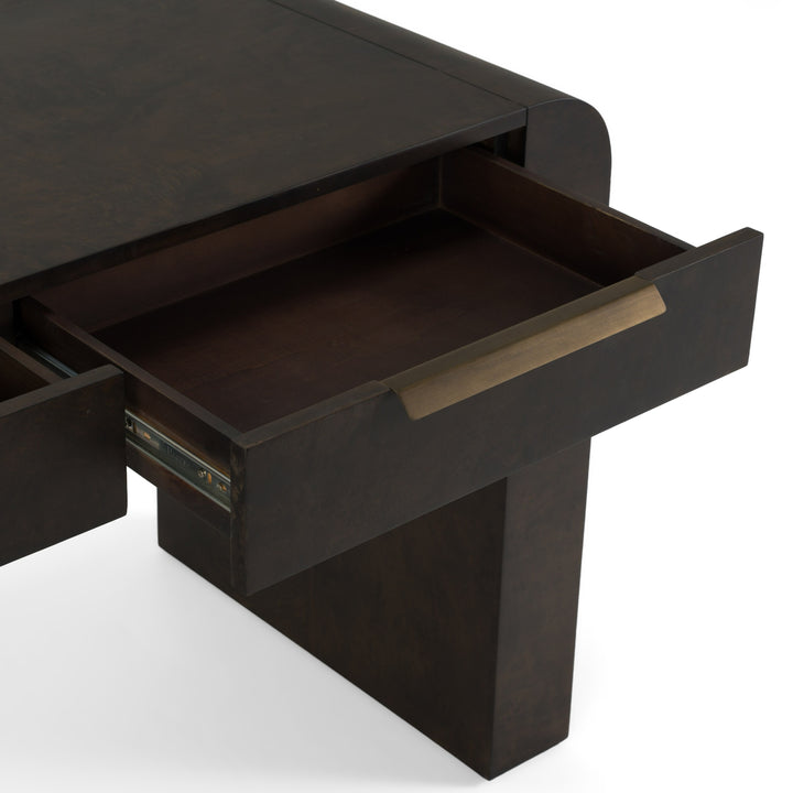 Guzman - Modern Dark Burl Writing Desk