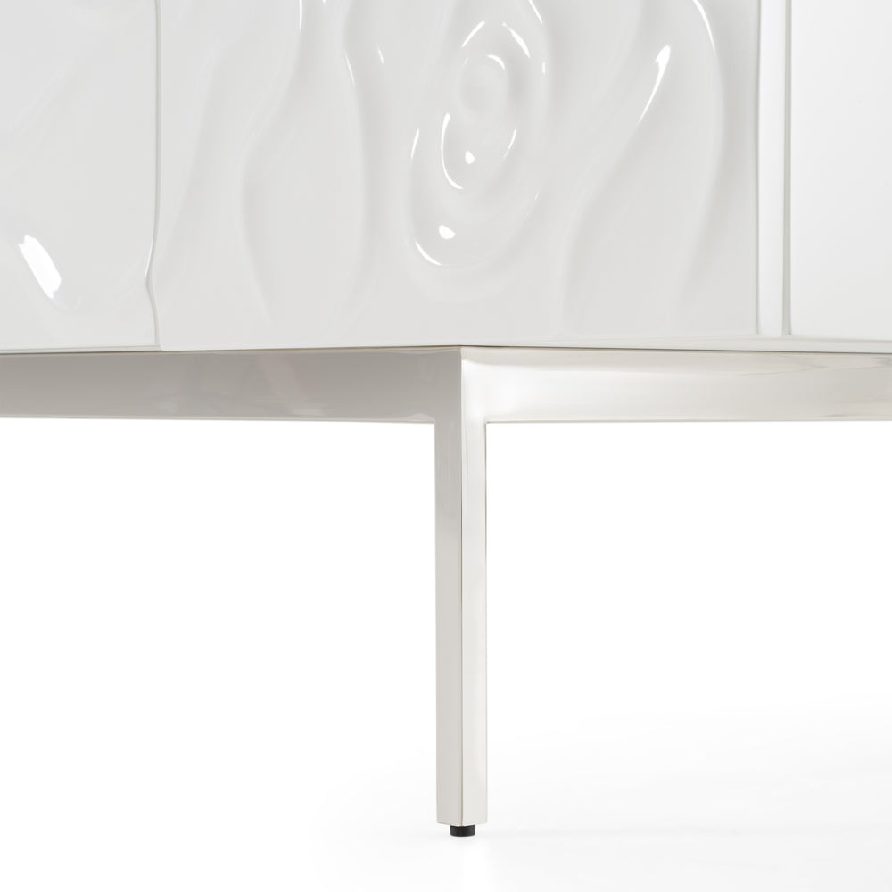 Gwen - Modern White High Gloss Buffet - View 7
