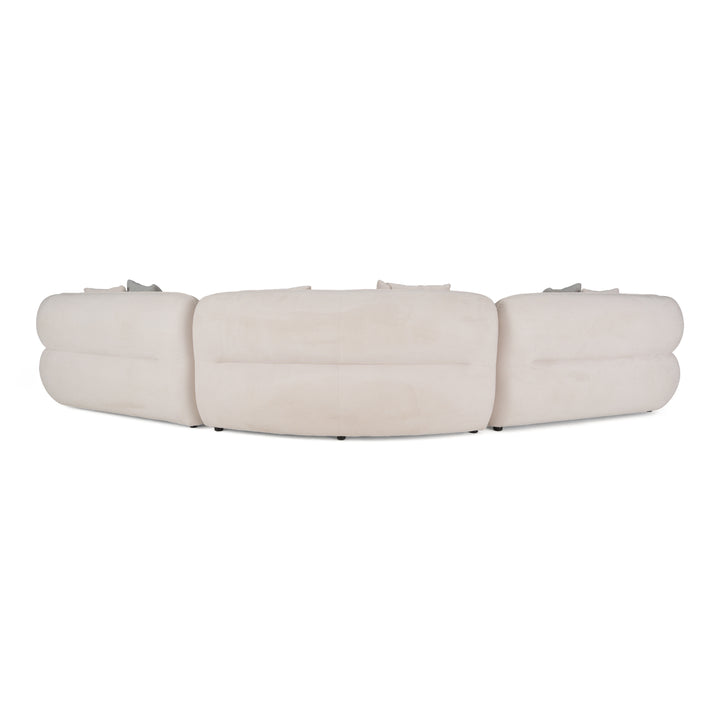 Nomad - Modern Off-White Fabric Curved Sectional Sofa