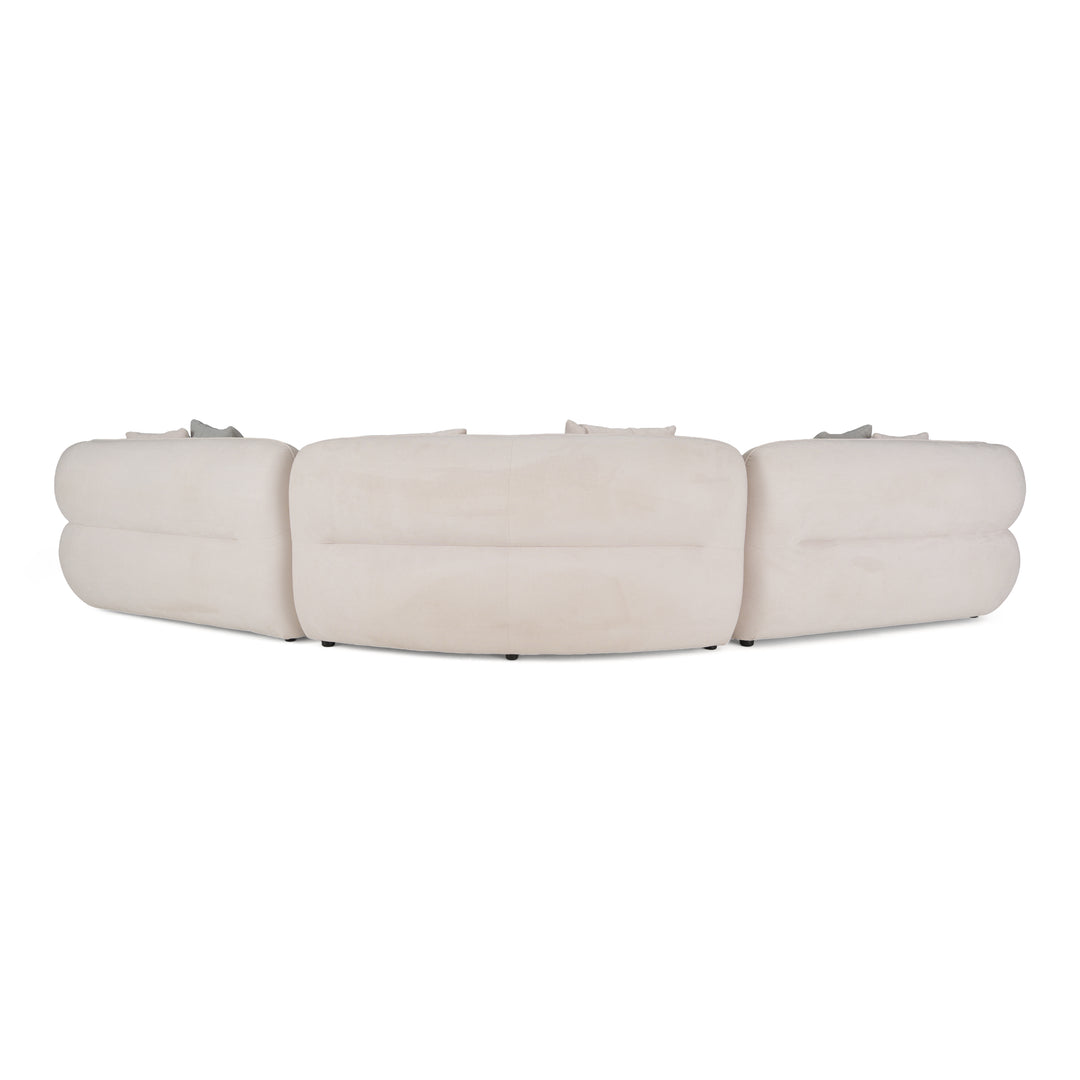 Nomad - Modern Off-White Fabric Curved Sectional Sofa