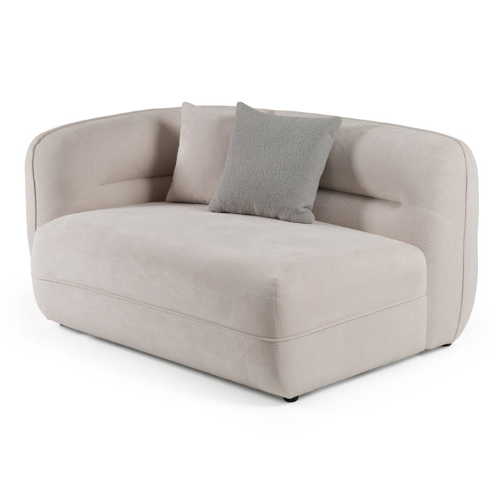 Nomad - Modern Off-White Fabric Curved Sectional Sofa