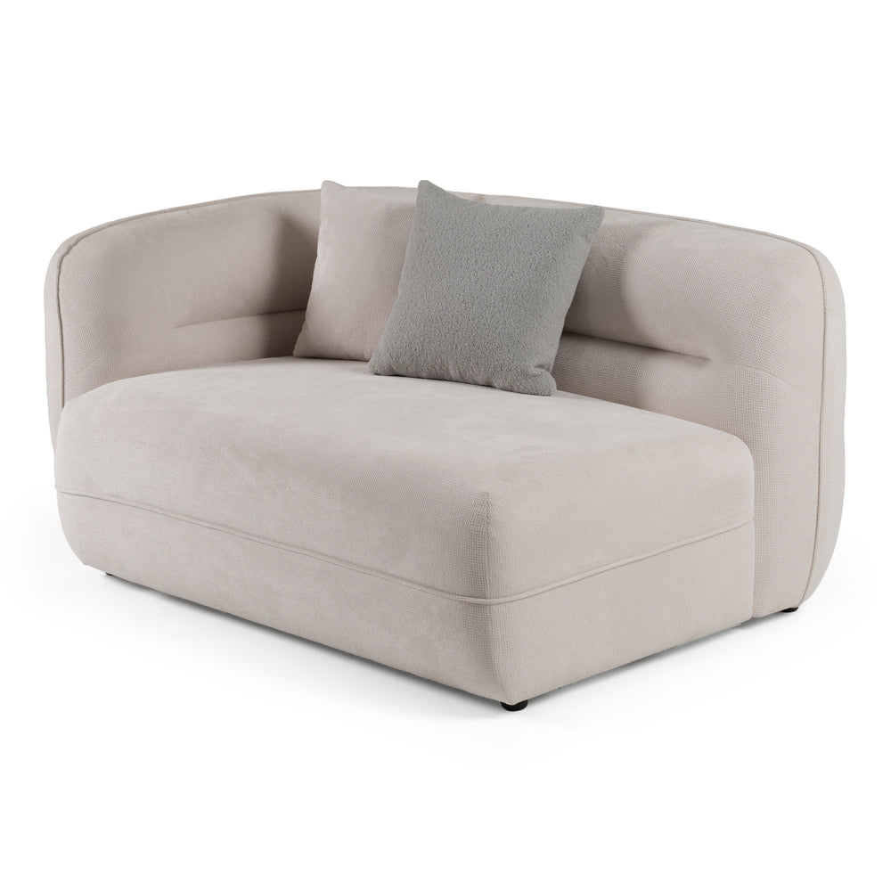 Nomad - Modern Off-White Fabric Curved Sectional Sofa - View 6