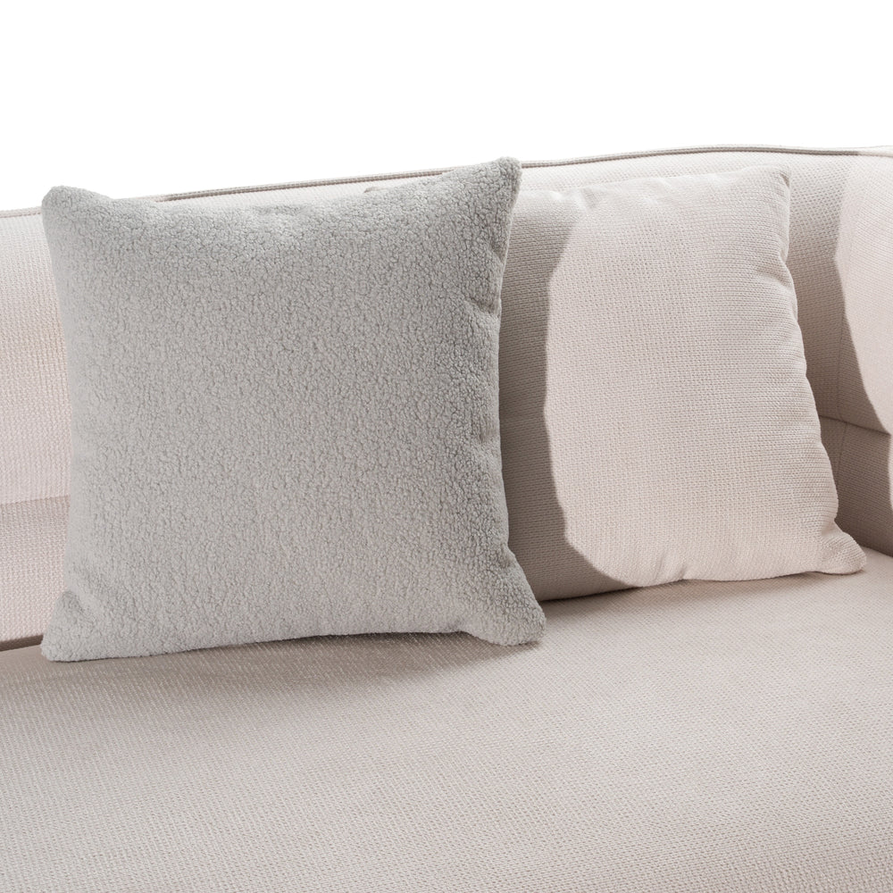 Nomad - Modern Off-White Fabric Curved Sectional Sofa - View 7