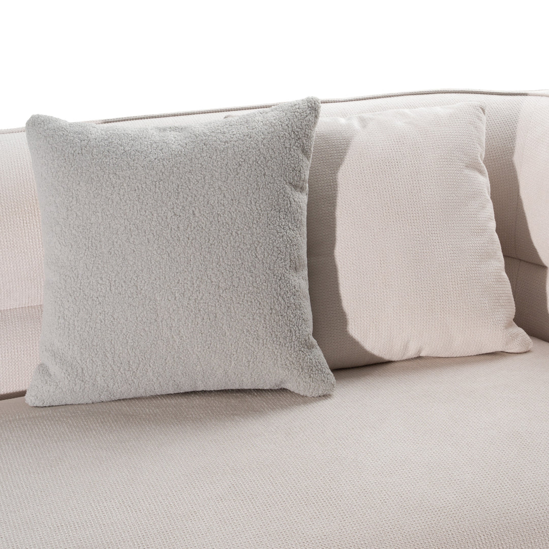 Nomad - Modern Off-White Fabric Curved Sectional Sofa
