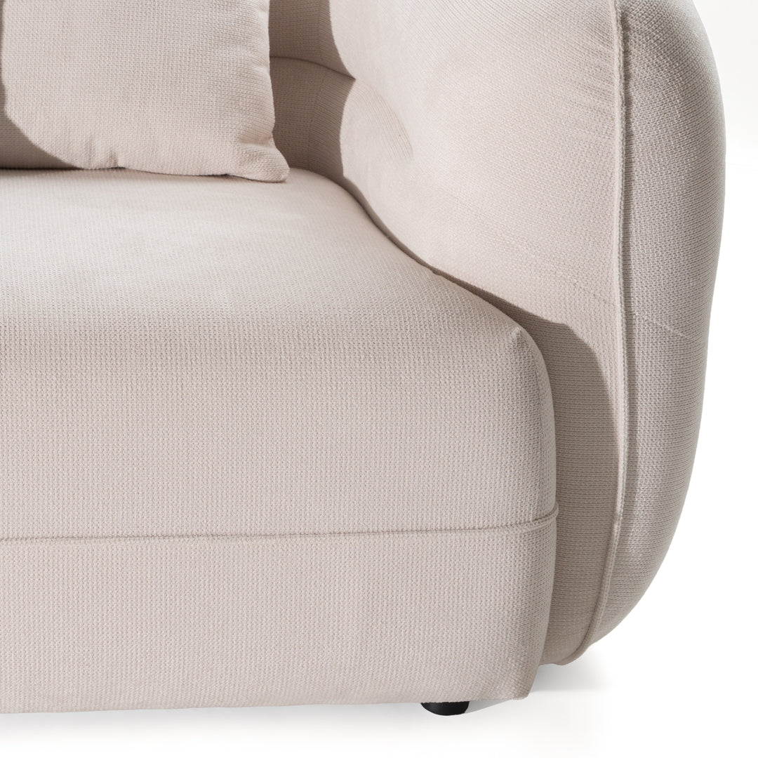 Nomad - Modern Off-White Fabric Curved Sectional Sofa