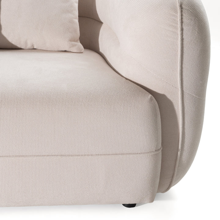 Nomad - Modern Off-White Fabric Curved Sectional Sofa