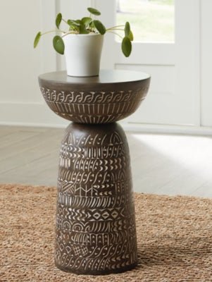 Hadcher Accent Table - Light Brown Accent Table modern furniture Contempo Furniture