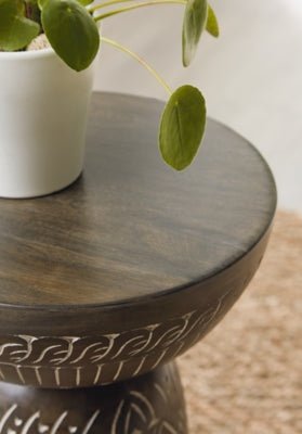 Hadcher Accent Table - Light Brown Accent Table modern furniture Contempo Furniture