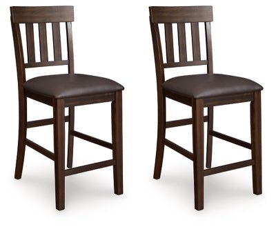 Haddigan Counter Height Bar Stool - Dark Brown | Ashley Furniture