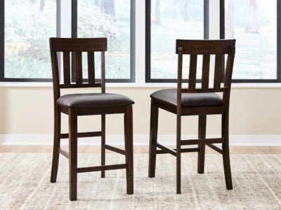 Haddigan Counter Height Bar Stool - Dark Brown Stool Set modern furniture Contempo Furniture