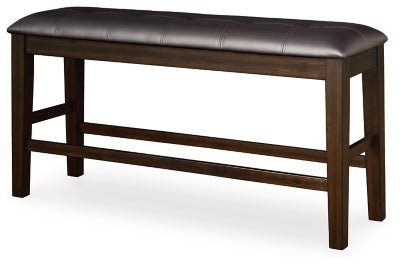 Haddigan Counter Height Dining Bench - Dark Brown Counter Bench modern furniture Contempo Furniture