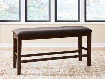 Haddigan Counter Height Dining Bench - Dark Brown Counter Bench modern furniture Contempo Furniture