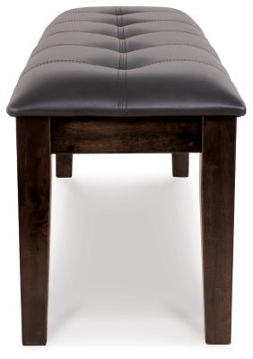 Haddigan Dining Bench - Dark Brown Upholstered Bench modern furniture Contempo Furniture