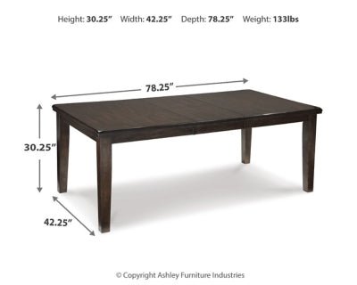 Haddigan Dining Extension Table - Dark Brown Dining Table with Extensions modern furniture Contempo Furniture