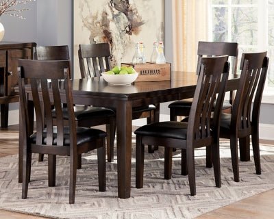 Haddigan Dining Extension Table - Dark Brown Dining Table with Extensions modern furniture Contempo Furniture