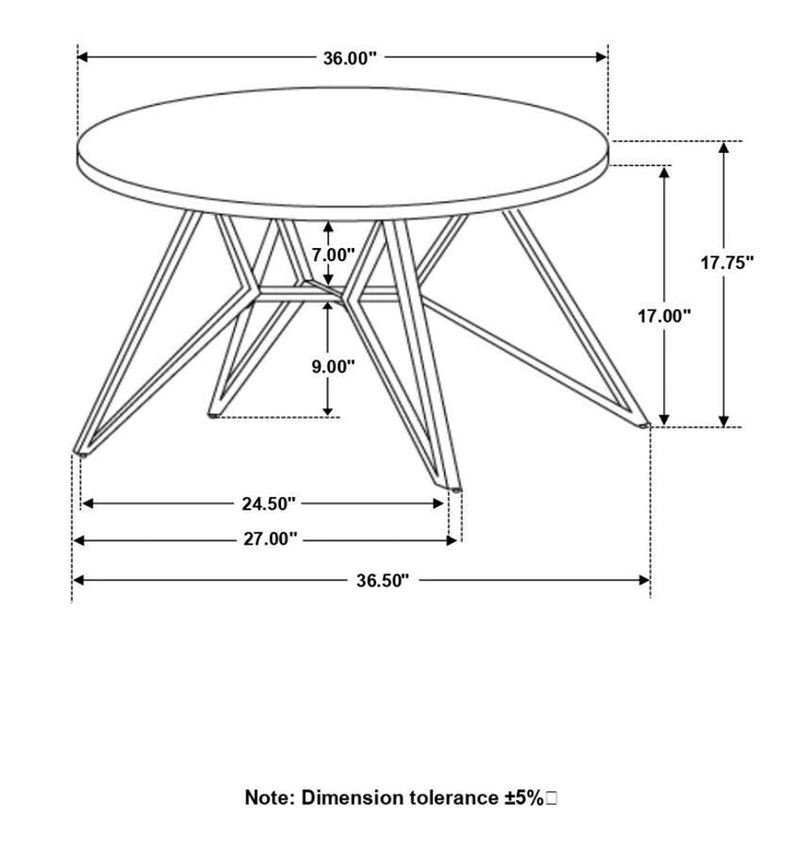 Hadi - Round Smart Top Coffee Table - Cement Coffee Table modern furniture Contempo Furniture