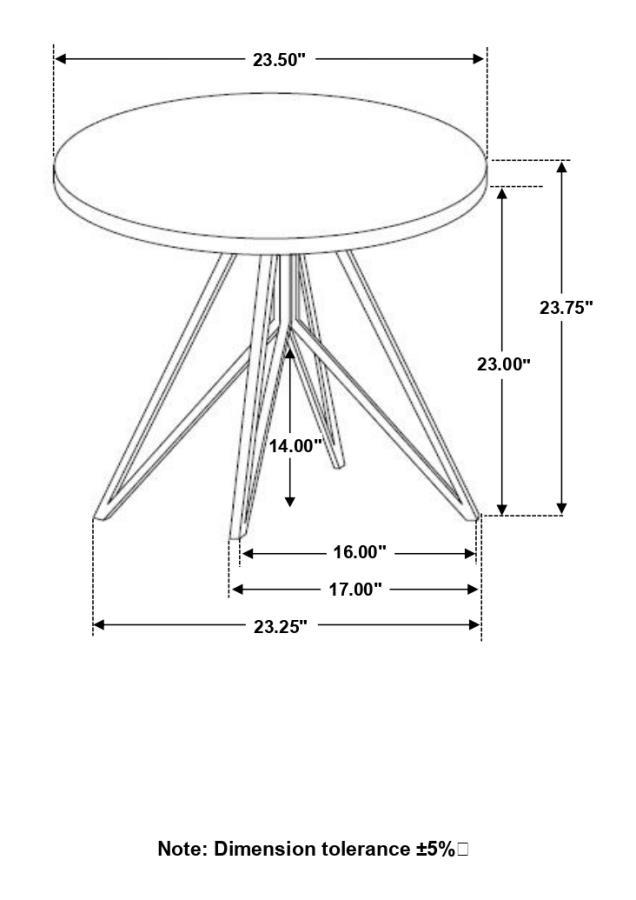 Hadi - Round Smart Top Side End Table - Cement End Table modern furniture Contempo Furniture