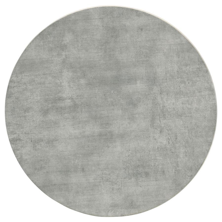 Hadi - Round Smart Top Side End Table - Cement End Table modern furniture Contempo Furniture