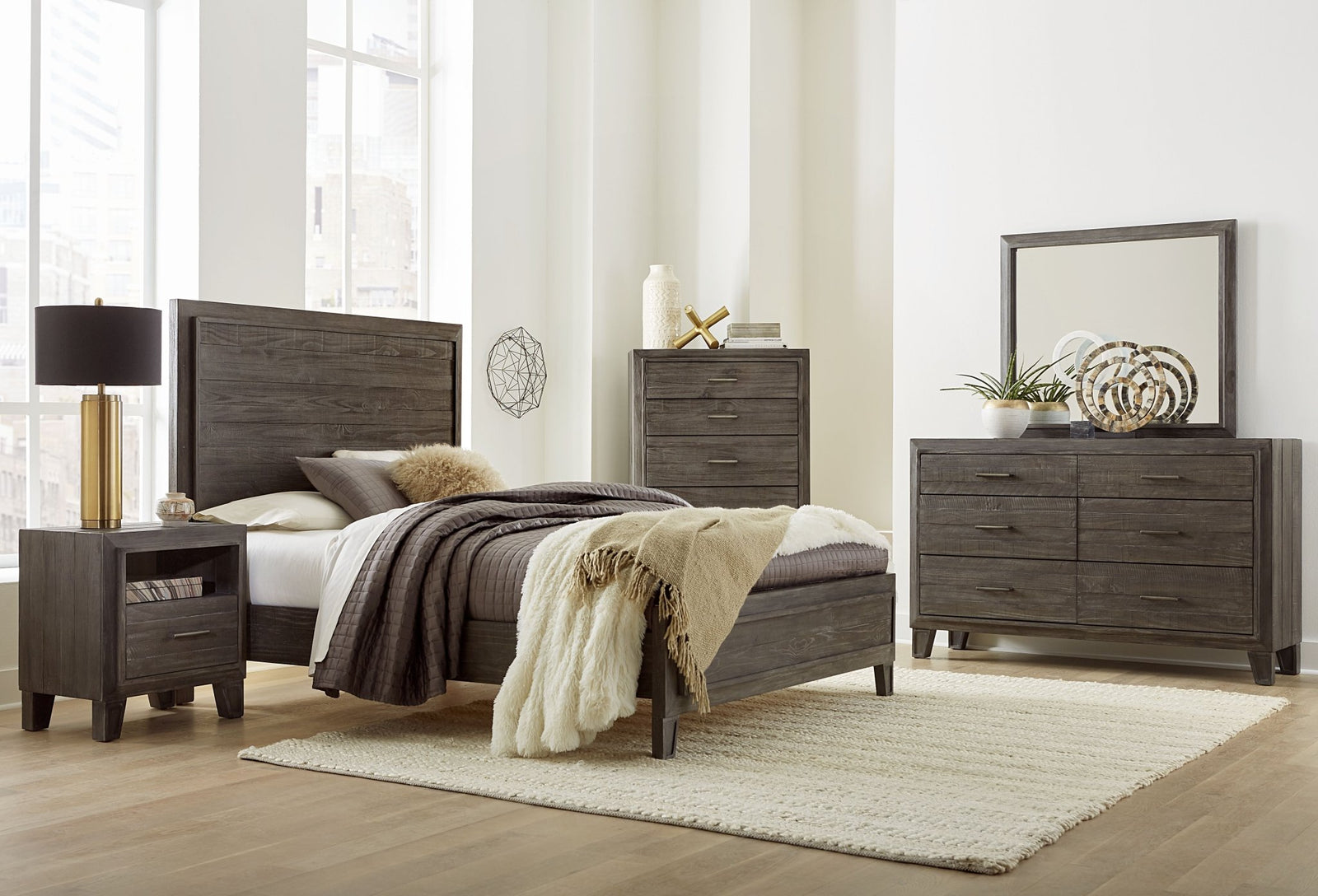 Hadley Mirror in Onyx Mirror modern furniture Contempo Furniture
