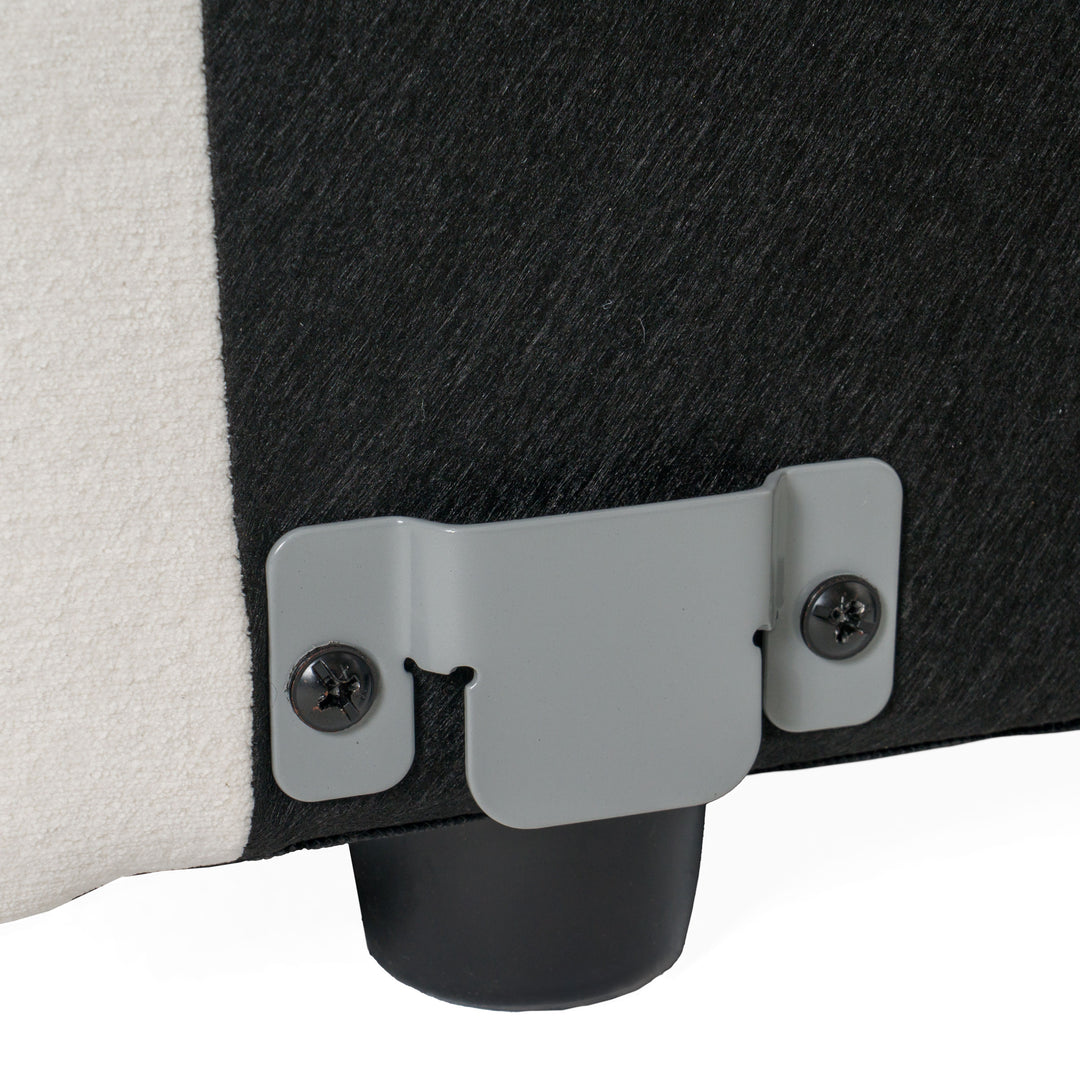 Hagerty  Modern OffWhite Fabric Sofa With 2 Power Recliners