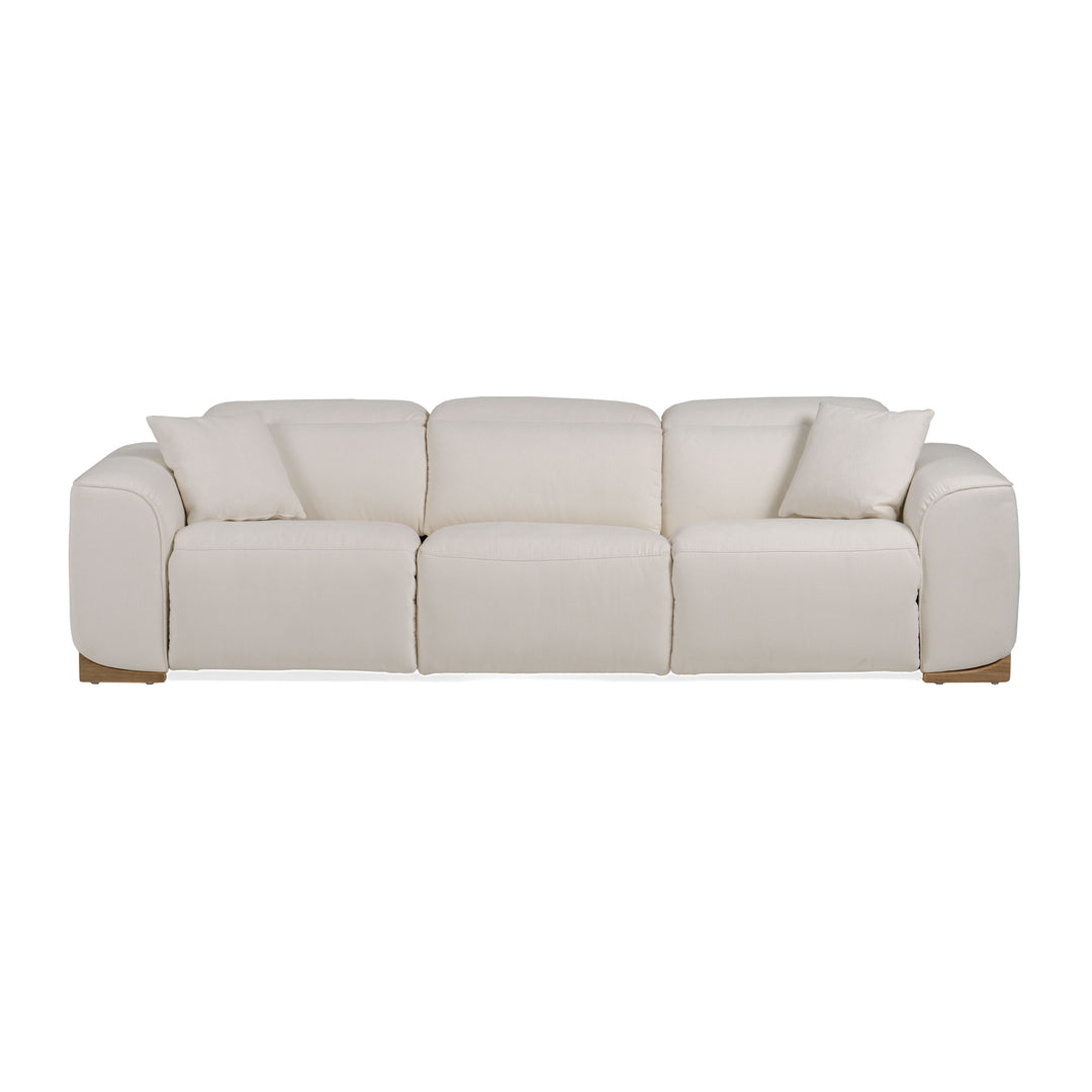 Hagerty  Modern OffWhite Fabric Sofa With 2 Power Recliners