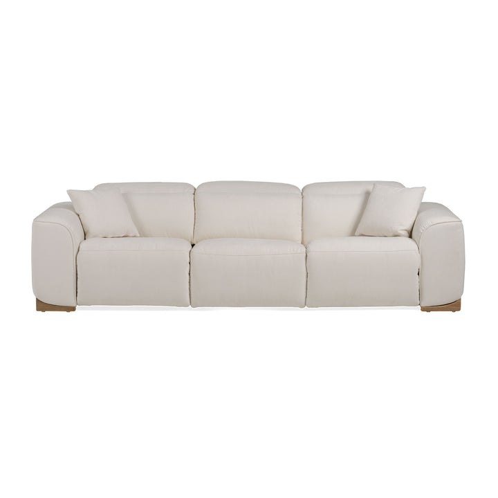 Hagerty  Modern OffWhite Fabric Sofa With 2 Power Recliners