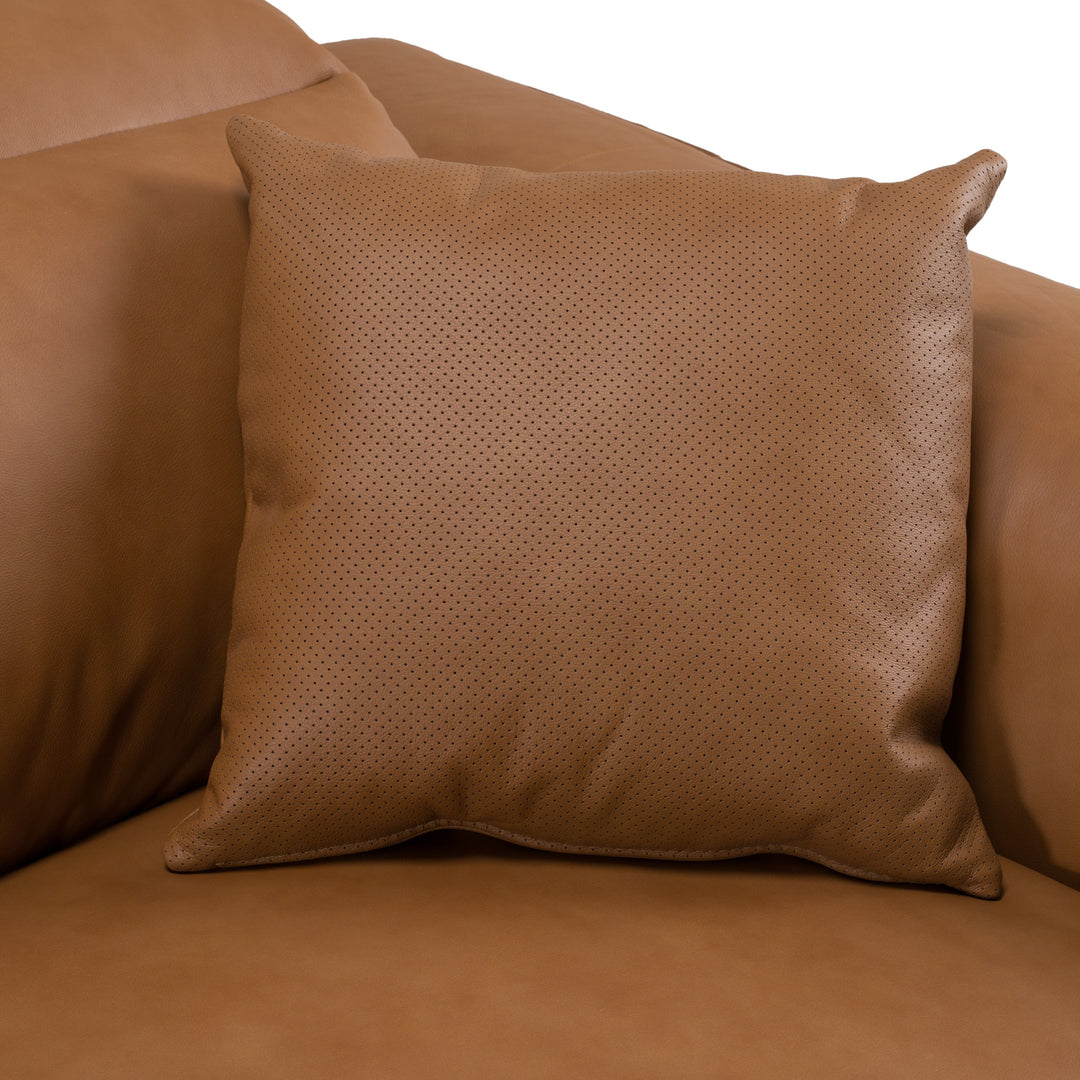 Hagerty  Modern Brown Leather Sofa with 2 Power Recliners