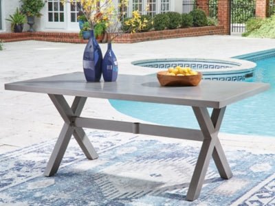 Half Moon Beach Outdoor Dining Table - Gray Dining Table modern furniture Contempo Furniture