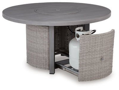 Half Moon Beach Outdoor Fire Pit Table - Gray Fire Pits modern furniture Contempo Furniture