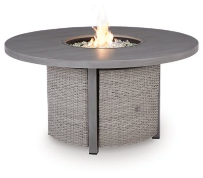 Half Moon Beach Outdoor Fire Pit Table - Gray Fire Pits modern furniture Contempo Furniture