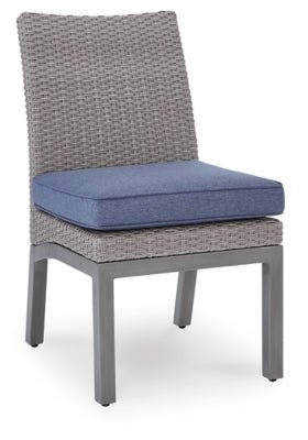 Half Moon Beach Outdoor Side Chair with Cushion (Set of 2) - Blue Chair Set modern furniture Contempo Furniture