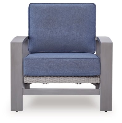 Half Moon Beach Outdoor Spring Lounge Chair - Blue Lounge Chair modern furniture Contempo Furniture