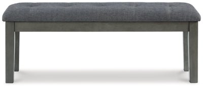 Hallanden 50" Dining Bench - Dark Gray Upholstered Bench modern furniture Contempo Furniture