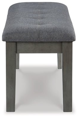 Hallanden 50" Dining Bench - Dark Gray Upholstered Bench modern furniture Contempo Furniture