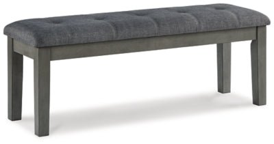 Hallanden 50" Dining Bench - Dark Gray Upholstered Bench modern furniture Contempo Furniture