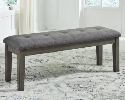 Hallanden 50" Dining Bench - Dark Gray Upholstered Bench modern furniture Contempo Furniture