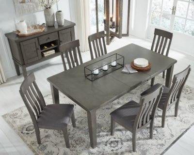 Hallanden Dining Extension Table - Gray Dining Table with Extensions modern furniture Contempo Furniture