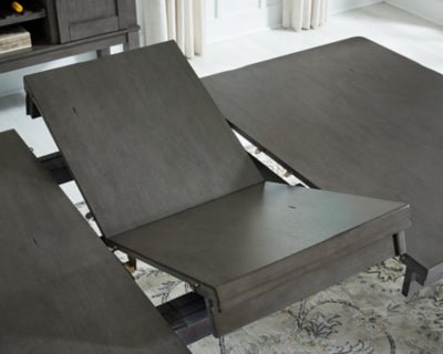Hallanden Dining Extension Table - Gray Dining Table with Extensions modern furniture Contempo Furniture